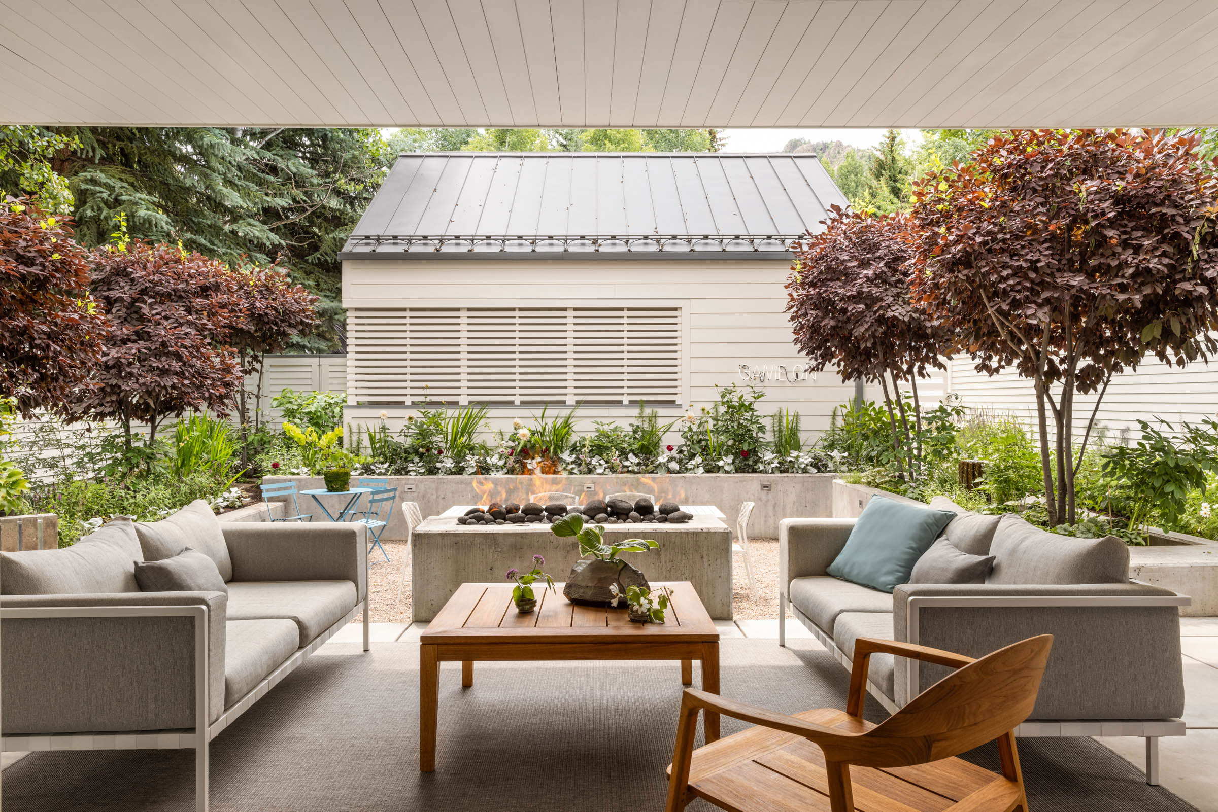 game on home patio view